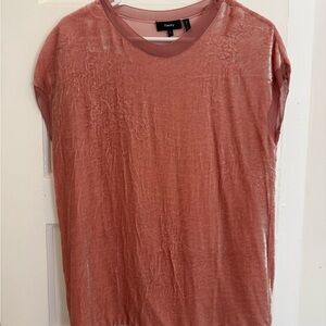 Theory Blush Velvet Crewneck